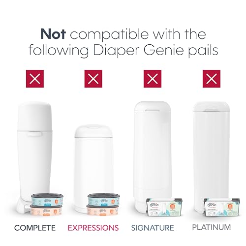 Image of The Diaper Genie Jumbo Square Refill, with Continuous Film, can Hold up to 810 Newborn-Sized Diapers per Refill. (Pack of 2)