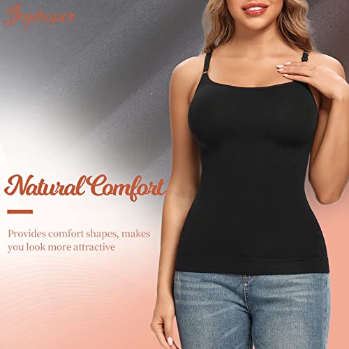 Joyshaper Spaghetti Strap Cami Top for Women Compression Sleeveless Undershirt Tummy Control Shapewear Vest Tops Basic Scoop Neck Shaping Camisole