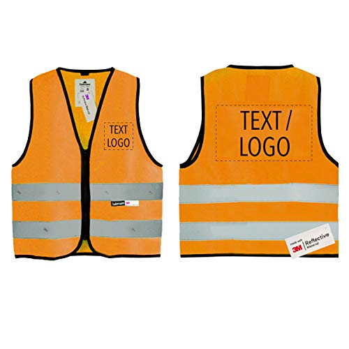 Salzmann Gilet catarifrangente per bambini con logo individuale | 4 colori, da 1 a 18 anni | Realizzato con materiale riflettente 3M