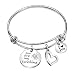 You Are My Sunshine Women Bracelets I Love You Herat Charm Bangle for Wife Daughter Girlfriend Gifts