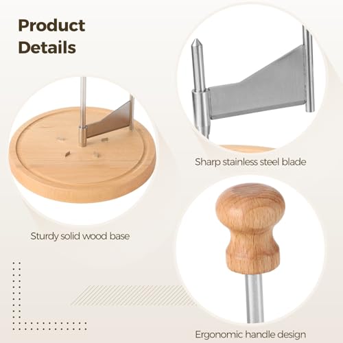 Rallador y cortador de queso con base de madera miniatura 5