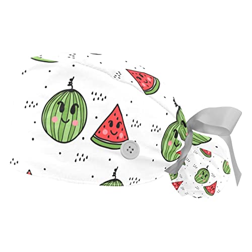 Casquettes de travail ajustables JDEZ anti-transpiration pour cuisine et soins 2PCS