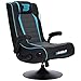 Price comparison product image BraZen Serpent 2.1 Bluetooth Surround Sound Gaming Chair Foldable Pu Leather Seat with Pedestal Base - Blue