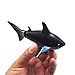 Escomdp Mini Sized RC Fish Shark Remote Control Boat Ship Submarines Lively Swim in Water Pool Kids Electric Toy (Black)