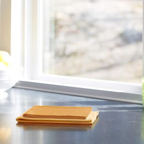 Image of E-Cloth Microfiber Window Cleaning Cloth Kit - Glass Cleaning Cloth for Windows, Mirrors, Cars, Lenses, Eyeglasses, & More, Streak Free Clean, Machine Washable Reusable Towel - Tangerine Orange