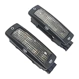 Para Seat Para Alhambra 2011 2012 2013 Para Leon 4 2000 2001 2002 2003 2004 2005 2006 2 piezas Lámpara de techo con luz de lectura trasera negra