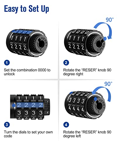 Ndakter Bike Chain Lock, Bicycle Lock With 4-Digit Resettable Combination & Keys, 3.2Ft Bike Locks Heavy Duty Anti-Theft, Secure Bike Lock Combination For Bike, Scooter, Motorcycle, Gate, Fence #TOP6
