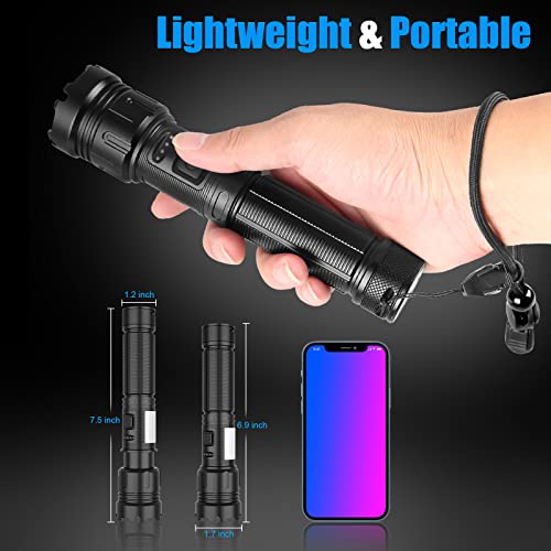 Itoncs Flashlights High Lumens, 3500 Lumens Super Bright Magnetic Flashlight With Cob Work Light, Ipx67 Waterproof, 3+4 Modes, Xhp50 Tactical Flashlights For Outdoor Camping Emergency 2 Pack #TOP6
