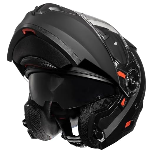 Nexo Klapphelm Basic III - Thermoplast - 1.700g - Inkl. Sonnenblende Motorradhelm Rollerhelm Motorrad Helm