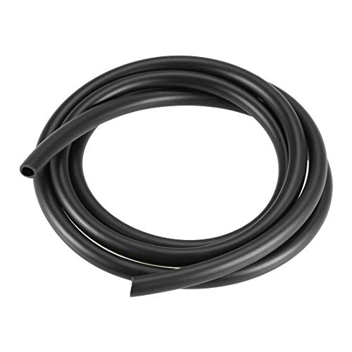 uxcell Lubricating Oil Hose, 6mm(15/64\") ID x 9mm(23/64\") OD 4.92Ft/1.5M Rubber Water Hose Pipe Tubing Black
