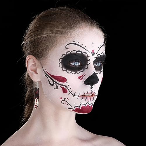 10 Pairs Punk Knife Dagger Scissors Kitchen Knives Saws Drop Dangle Earring Set Gothic Acrylic Blood Printed Knife Earring for Women Hip Hop Halloween Party Jewelry2