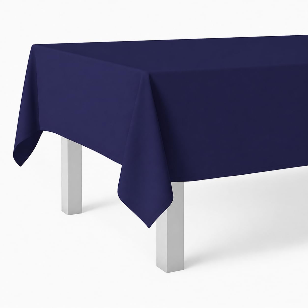 Mantel Resinado Liso Rollo 20m - Mantel Mesa Rectangular de Tejido para Cocina o Comedor - Impermeable y Antimanchas - Fácil de Limpiar y Resistente - Diseño Liso - Color Azul Marino