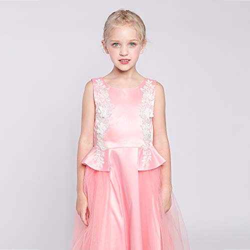 Sunny Fashion Girls Dress Cap Sleeve White Wedding Party Bridesmaid Church4