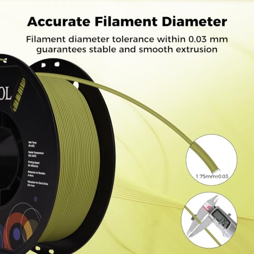 Image of Sovol 3D Printer Matte PLA Filament 1.75mm 1KG (2.2lbs), Tea Green