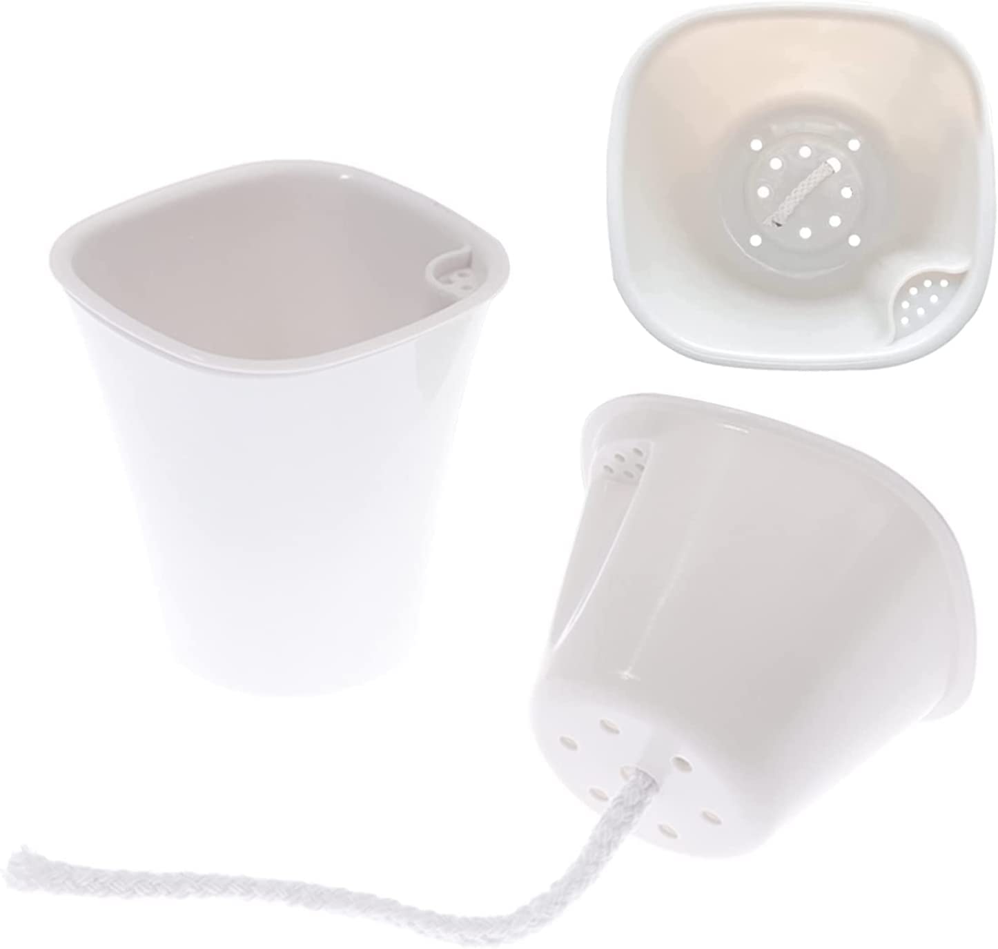 MENAYODA Lot de 10 pots de fleurs en plastique avec système d'irrigation, pots de fleurs auto-arrosage avec trou de drainage et indicateur de niveau d'eau, pour l'intérieur et l'extérieur