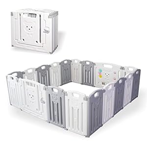 Foldable Baby playpen Anti-Fall Baby Folding Play Pen Kids Activity Centre Safety Portable Extra Large Play Yard Home…