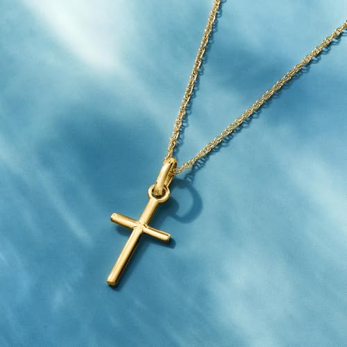 Pure Collection by Ross-Simons 14kt Yellow Gold Cross Pendant Necklace4
