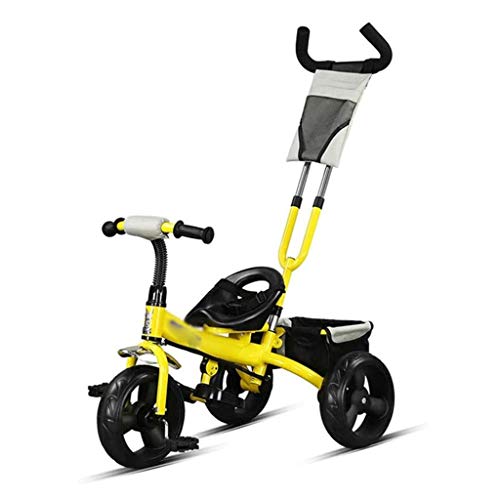 YLYAJY Foldable Tricycle Children’s Bicycle Children’s Tricycle Can Push and Ride Dual use Stroller Baby Bicycle