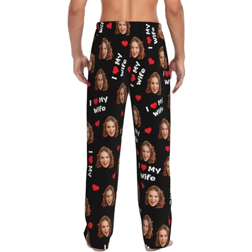 Personalized Pajama Pants With Face Photo For Men Custom Pajama Pants Sleepwear Funny Gifts For Him Boyfriend Father Dad3