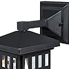 Westinghouse 6120800 Burnham Craftsman-Style One Light Outdoor Wall Fixture, Textured Black Finish, Clear Seeded Glass #3