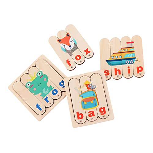 Toyvian 1 Juego De Herramientas De Rompecabezas De Palabras De Barra Juguetes Rompecabezas De Herramientas Rompecabezas para Rompecabezas De Tarjetas De Aprendizaje Rompecabezas