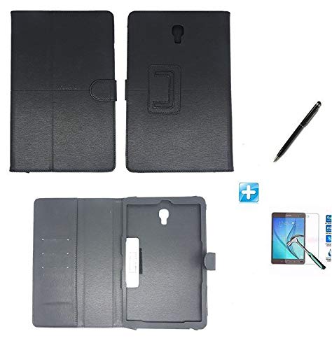 Kit Capa Case Galaxy Tab A 8.0´ 2017 - T385 Carteira/Can Touch + Pel Vidro (Preto)