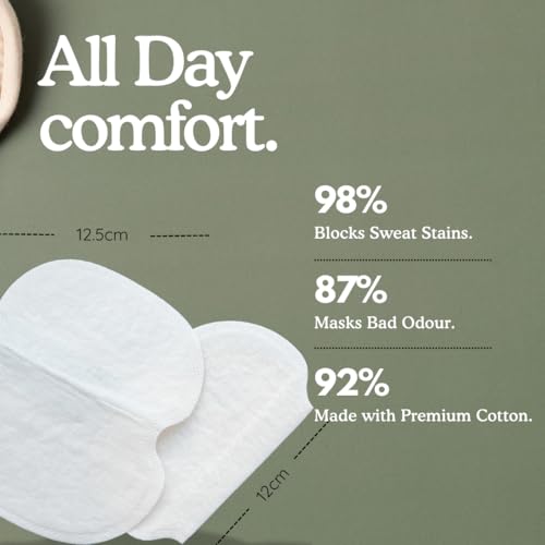 Image of Bitamin Underarm Sweat Pad for Women & Men | Invisible Armpit Sweat Pads | Summer Bridal Essentials Items | underarm pads for Women Blouse | Prevent Stain | Gel Technology to Control Odour (10 Pads)