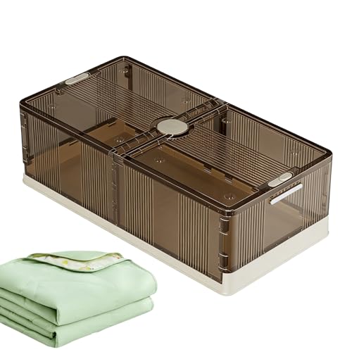 De Almacenamiento Bajo La Cama - Contenedor Compacto 46 X 39,5 X 13,4 Cm, Plegable De Polipropileno, Diseño Corredido De Perfil Bajo Con Marco Sólido | Ropa Para Apartamentos, Mayo