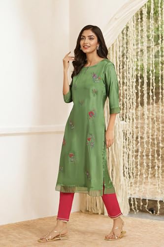 Image of W for Woman Women's Viscose Regular Fit Casual Kurta