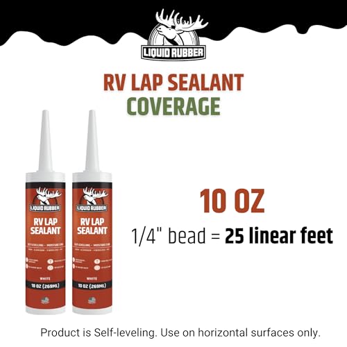 Image of Liquid Rubber RV Lap Sealant, Self-Leveling Roof Sealer, White, 1 Pack