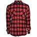 Produktbild Urban Classics Herren Checked Flanell Shirt TB297, Mehrfarbig (Blk/Red), 5XL Große Größen EU
