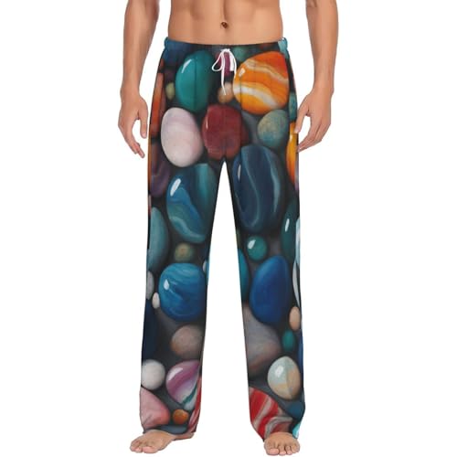 Pantalon pyjama homme marbre coloré vêtement de nuit léger