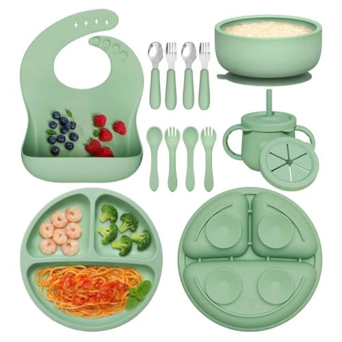 13 PCS Baby Feeding Set Green