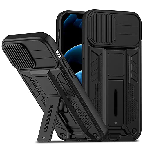 Coque iPhone 11 Pro Max avec cache caméra coulissant et protection antichoc PC TPU noir