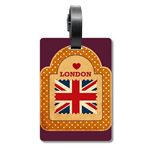Étiquette pour valise Point UK drapeau britannique pour voyages à Londres