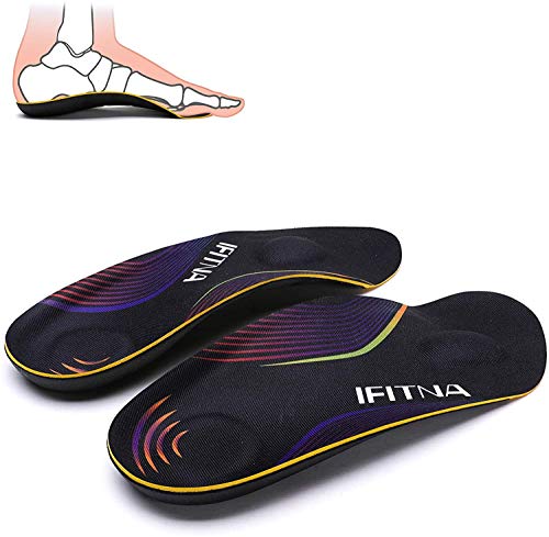 iFitna Orthopädische Einlegesohlen, 3/4-Länge, Fußgewölbeunterstützung, Einsatz für Plattfüße, Plantarfasziitis, Fußgewölbe, Füße Müdigkeit - Fersenkissen Cover