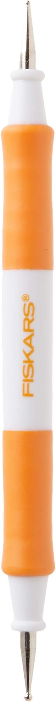 Fiskars Unisex W/2 Tip Sizes Writing Instrument, Ideal for Texture Plates and Embossing Systems, Reduces Finger Strain with Softgrip Barrel
