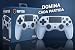 Imagen de Mando Inalambrico Bluetooth Blanco compatible con PS4 PS3 PC Android Windows gamepad 6 ejes con vibración doble Luz LED Joystick tactil recargable compatible juegos Shooters carreras acción dualshock