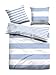 Produktbild TOM TAILOR Unisex Heimtextilien & Bettware gestreifte Wende-Bettwäsche Jeans,135/200