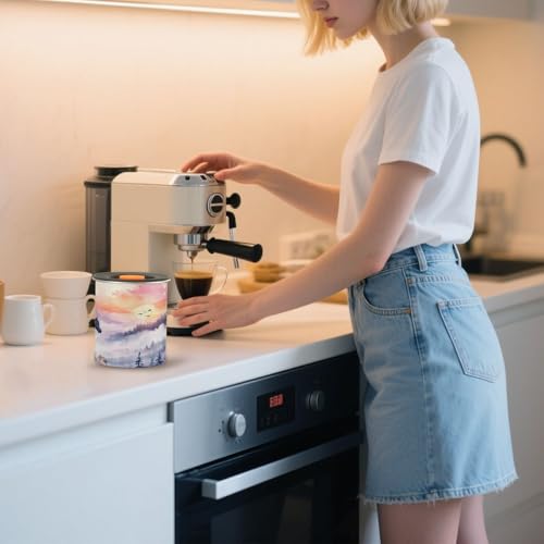 ATTX lata de café de acero inoxidable 30oz con tapa hermética miniatura 7