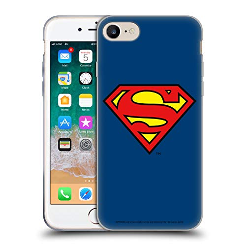 Head Case Designs Officially Licensed Superman DC Comics Classic Logos Gel Case [Military Grade Protection] Compatible with Apple iPhone 7/8 / SE 2020 & 2022 and Compatible with MagSafe
