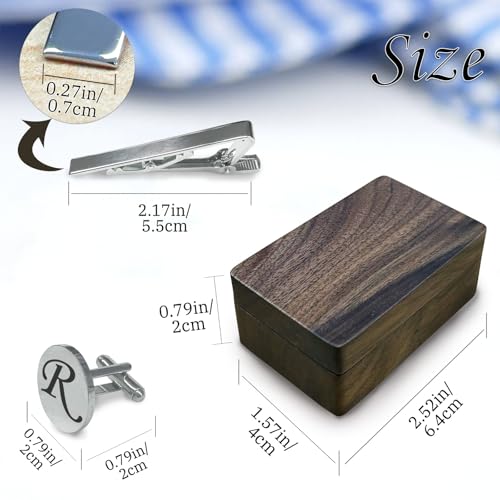 Custom Cufflinks for Men Personalized Cuff Links Tie Clip Set Engraved Name Initials Cufflinks Customized Gifts Groom Father Husband Wedding Business4