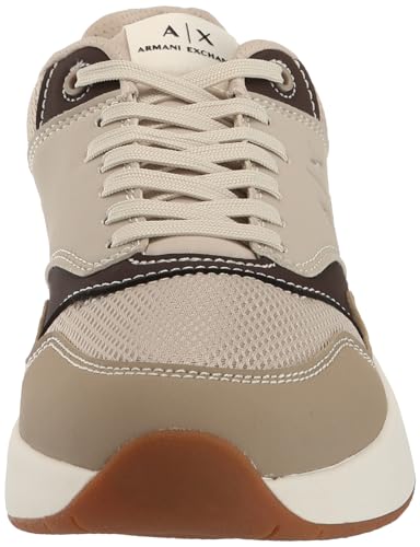 Armani Exchange Men's Chunky Sole Leather & Mesh Lace Up Sneaker2