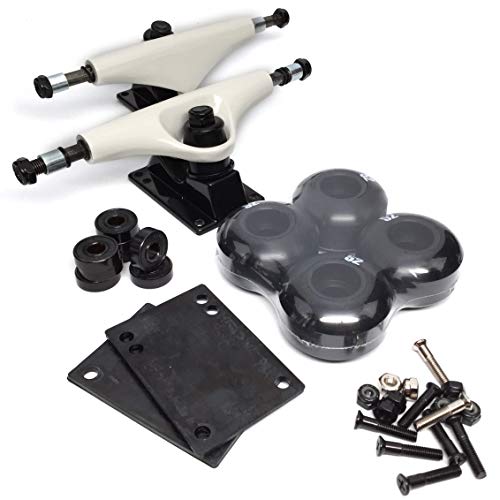 Essentials Comp Pack White/Black w/Black 52mm Trucks (Set Of 2)