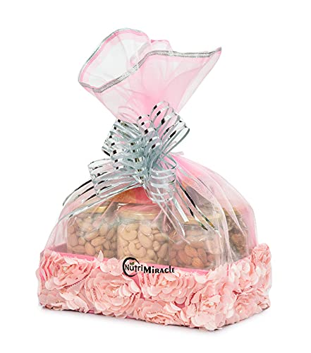 Image of NUTRI MIRACLE Diwali Mixed Nuts Gift Basket | Gift for Relatives and Guests