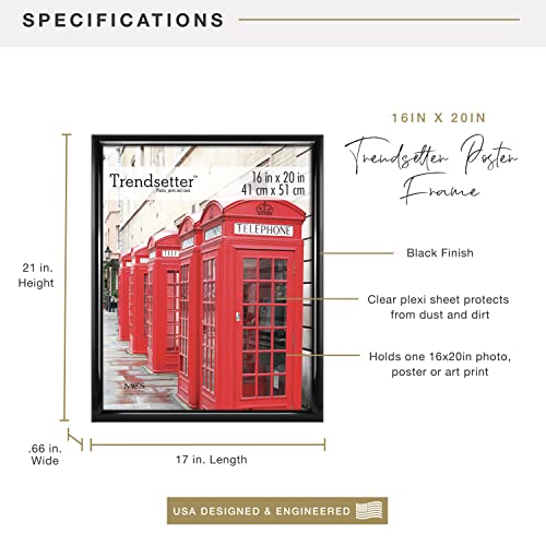 Mcs Trendsetter Poster Frame, Black, 16 X 20 In, Single #TOP2