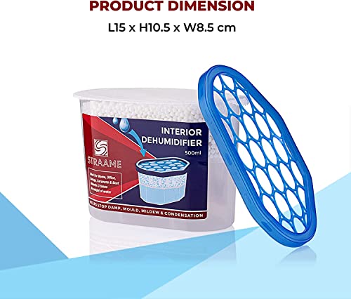 Straame Home | Interior Dehumidifier | Helps Prevent Damp, Mildew, Mould and Condensation | Long Lasting | Hydrophilic Crystals | Ideal for Any Room | (Interior, 5) - Image 5