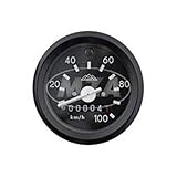  Tachometer mit Beleuchtung und Blinkkontrollleuchte grün, schwarzen Ring - ø60mm - 100km/h - S51, S53, S70