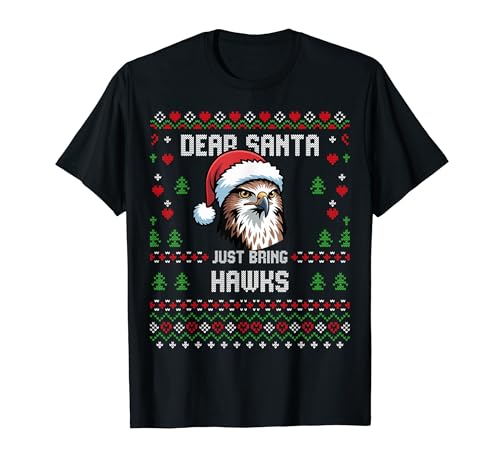 Dear Santa Just Bring Hawks Christmas Ugly Xmas �Z�[�^�[ T�V���c