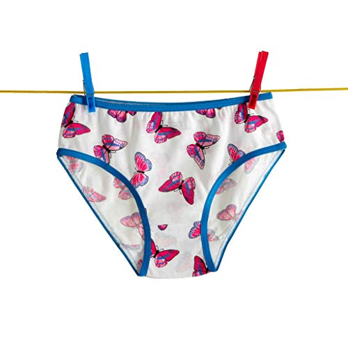 Alyce Intimates Pack Of 18 Girls Cotton Brief, Assorted Solids & Prints, 4 #TOP4